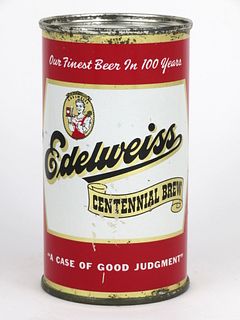 1957 Edelweiss Centennial Brew Beer 12oz Flat Top Can 59-03, Chicago, Illinois