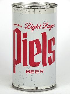 1962 Piels Light Lager Beer 12oz Flat Top Can 115-29, Willimansett, Massachusetts