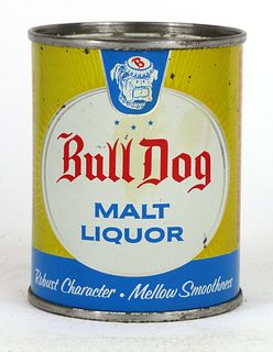 1962 Bull Dog Malt Liquor 8oz Can 239-13, Chicago, Illinois