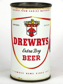 1957 Drewrys Extra Dry Beer 12oz Flat Top Can 57-04.2, South Bend, Indiana