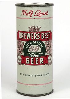 1962 Brewers' Best Beer 16oz One Pint Flat Top Can 226-05, Los Angeles, California