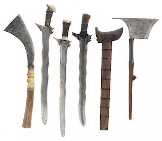 Five Southeast Asia Edged Weapons