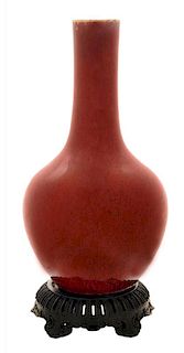 Finely Potted Porcelain Bottle Vase