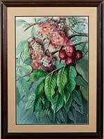 5565004: Marian Ellis Rowan (Australian,1848-1922), Mountain
 Apples, Watercolor and Gouache on Paper E9VDL