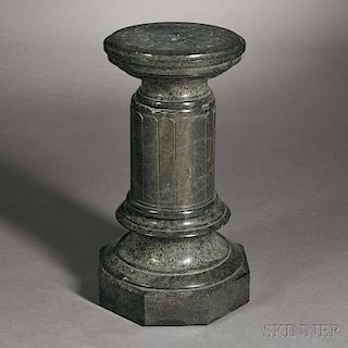 Short Black Marble Pedestal