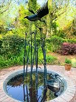 5493073: Ivan Bailey (Georgia, 1945-2013) Wrought Iron Fountain, Mid-1970's E8VDB