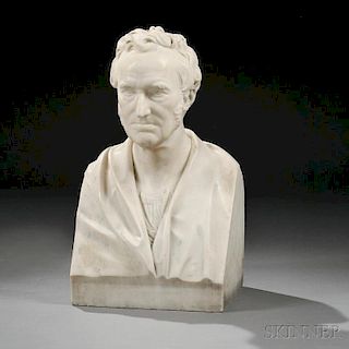 White Marble Bust of a Man