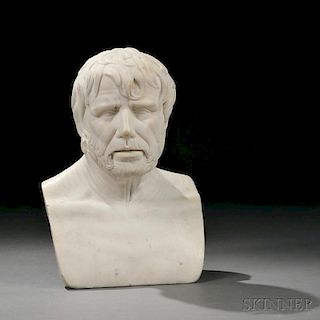 White Marble Bust of Seneca
