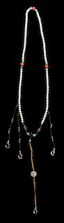 Chinese Pearl and Bead Necklace