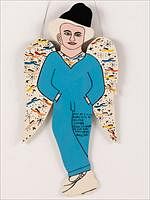 5394057: Howard Finster (American, 1916-2001), Elvis, at
 3 is An Angel to Me, Acrylic on Wood, 1989 EE7RDL