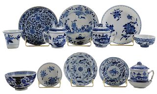 Sixteen Blue and White Porcelain