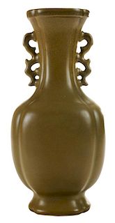 Teadust-Glazed Quatrefoil Vase