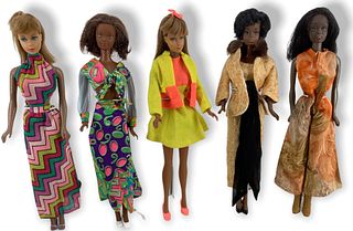 (5) Mod Barbies including (3) African-American Barbies & (2) Skin tone recolor.