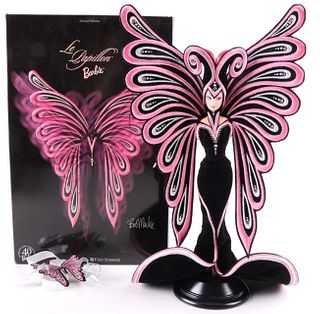 The Papillon Barbie made by FAO Schwarz designed by Bob Mackie. She is a limited edition celebrating the 40th anniversary of Barbie. Her box shows no 