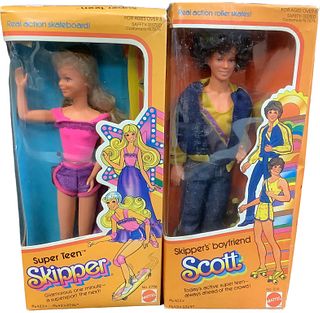 (1) Super Teen Skipper & (1) Super Teen Scott (Skipper's Boyfriend). They are from 1979, real action skates & skateboard. Skippers box has a piece of 
