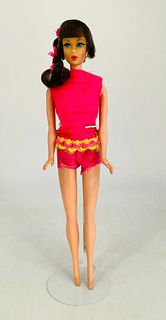 Brunette Talking Barbie. Hair in original set, doll is mute, wear to swimsuit.