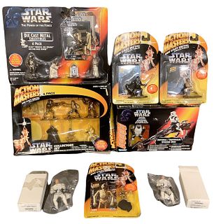 Lot of 8 including Star Wars The Power of the Force Die cast metal collectibles pack of 4 - C-3PO, R2-D2, Princess Leia Organa and Ben (OBI-WAN) Kenob