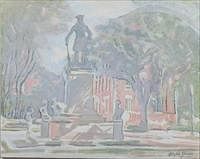 5226781: Myrtle Jones (Georgia, 1913-2005), Chippewa Square, Acrylic on Canvas EL4QL