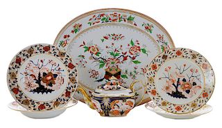 Six Pieces Imari English Porcelain