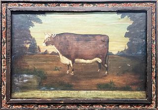 Amos Shontz - Prize Cattle Bred by Thomas Bates