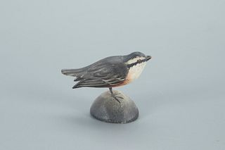 Miniature Red-Breasted Nuthatch, A. Elmer Crowell (1862-1952)