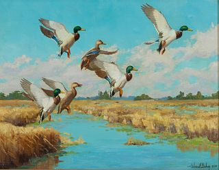 Richard E. Bishop (1887-1975), Mallards Over the Marsh