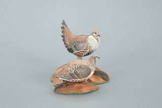 Miniature Sage Grouse Pair, Allen J. King (1878-1963)