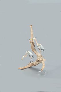 Miniature Great Blue Herons, Wendell Gilley (1904-1983)