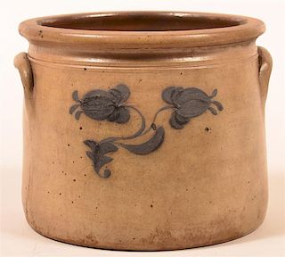 Unsigned 19th Century Stoneware Pottery Crock.