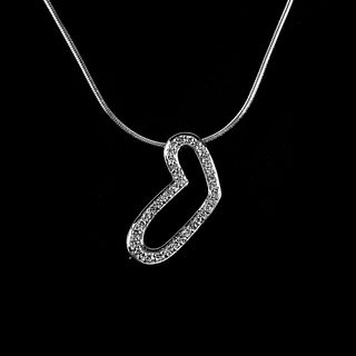 Movado Diamond and 18K Necklace