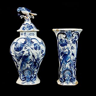 17/18th C. Delftware Vases