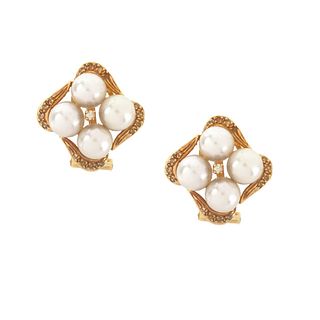 Pearl and14K Earrings