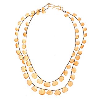 Citrine and 14K Necklace