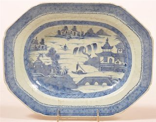 19th Century Canton Oriental Porcelain Platter.