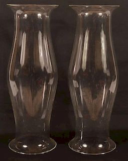 Pair of 19th C. Large Candle Globes
