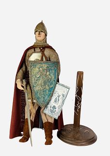 A 24" porcelain Alexandra "Gleb Prinsy's companion-an-arms" doll (15/500) with painted facial features, including tag and COA.