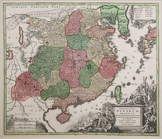 SEUTTER, Antique Map of China, 1730