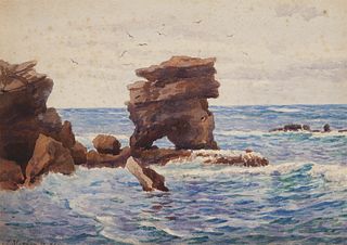 JOHN MATHER, Watercolor, Cape Northumberland