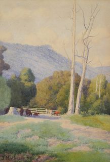 JOHN MATHER, Watercolor, Badger Creek