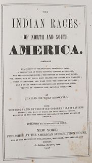 Book: INDIAN RACES of AMERICA, Illus., 1857