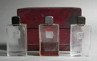 Three Molyneux Perfume Bottles in Case