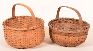 Two Circular Form Market Baskets.