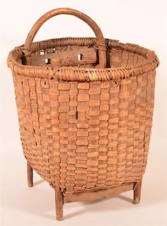 Germanic Woven Oak Splint Pack Basket.