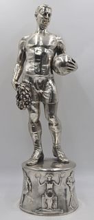 Signed Weinberger Silvered Figure of an Athlete.