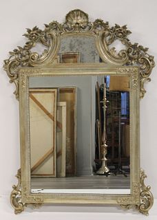 Antique Italian Silvergilt Mirror.