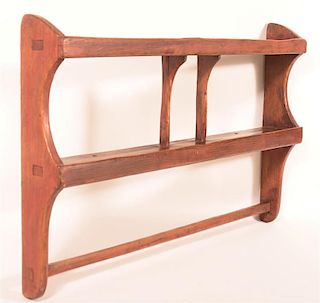 Softwood Hanging Shelf with Spoon Rack.