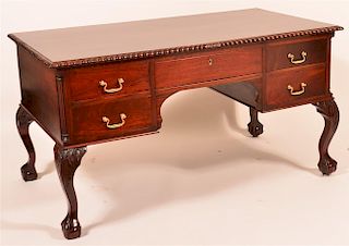 Reproduction Chippendale Mahogany Desk.