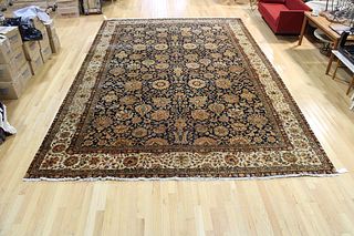 Vintage And Finely Hand Woven Carpet .