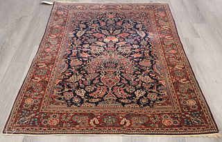 Antique And Finely Woven Kashan Carpet.