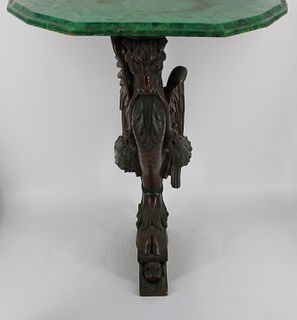 Antique Carved Bird Form Console With Faux